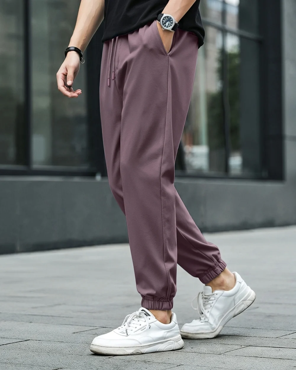 Men's Purple Oversized Joggers