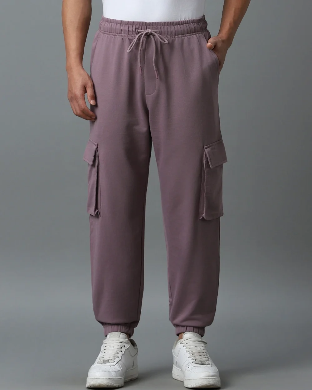 Men's Purple Oversized Cargo Joggers