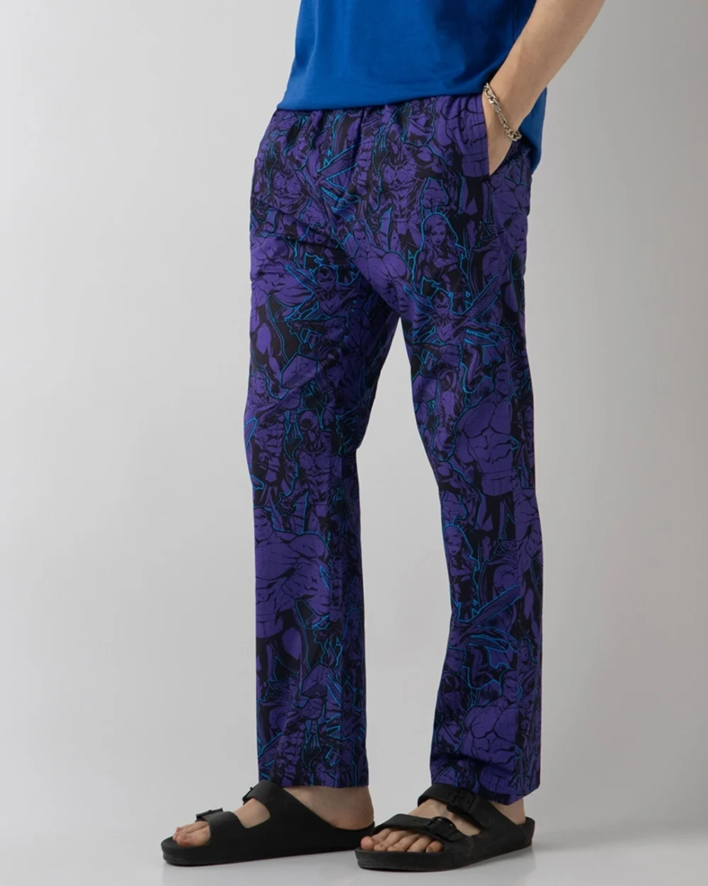 Men's Blue Avengers All Over Printed Pyjamas - Image 2