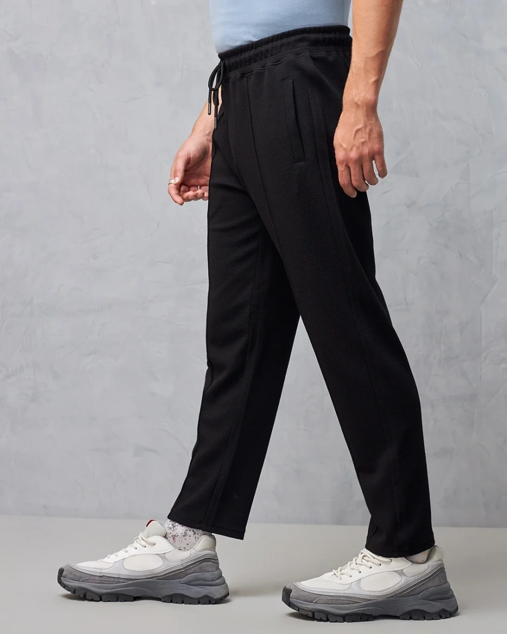 Men's Black Track Pants - Image 2