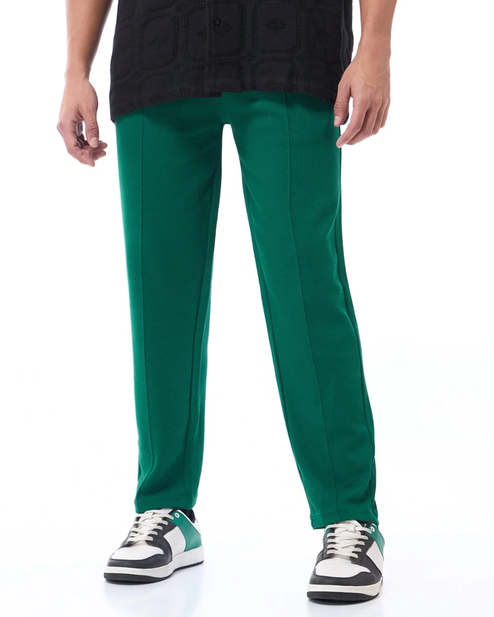 Men's Green Track Pants - Image 2