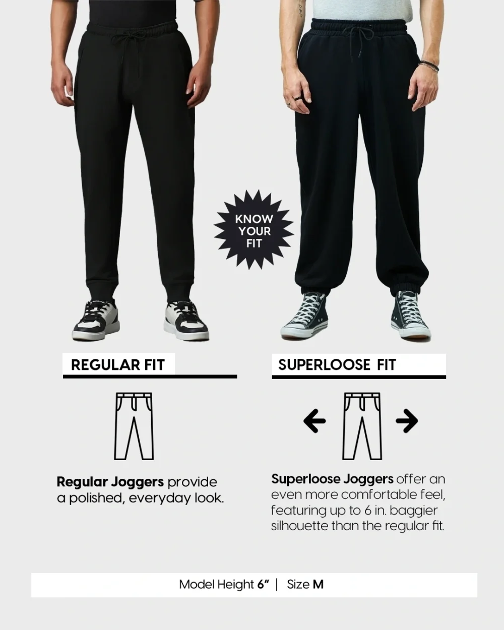 Men's Black Super Loose Fit Cargo Joggers - Image 3