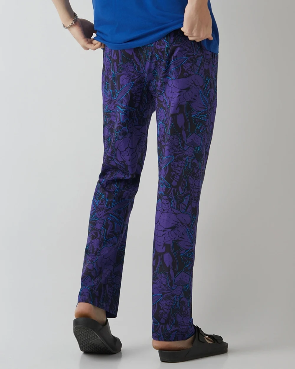 Men's Blue Avengers All Over Printed Pyjamas - Image 3