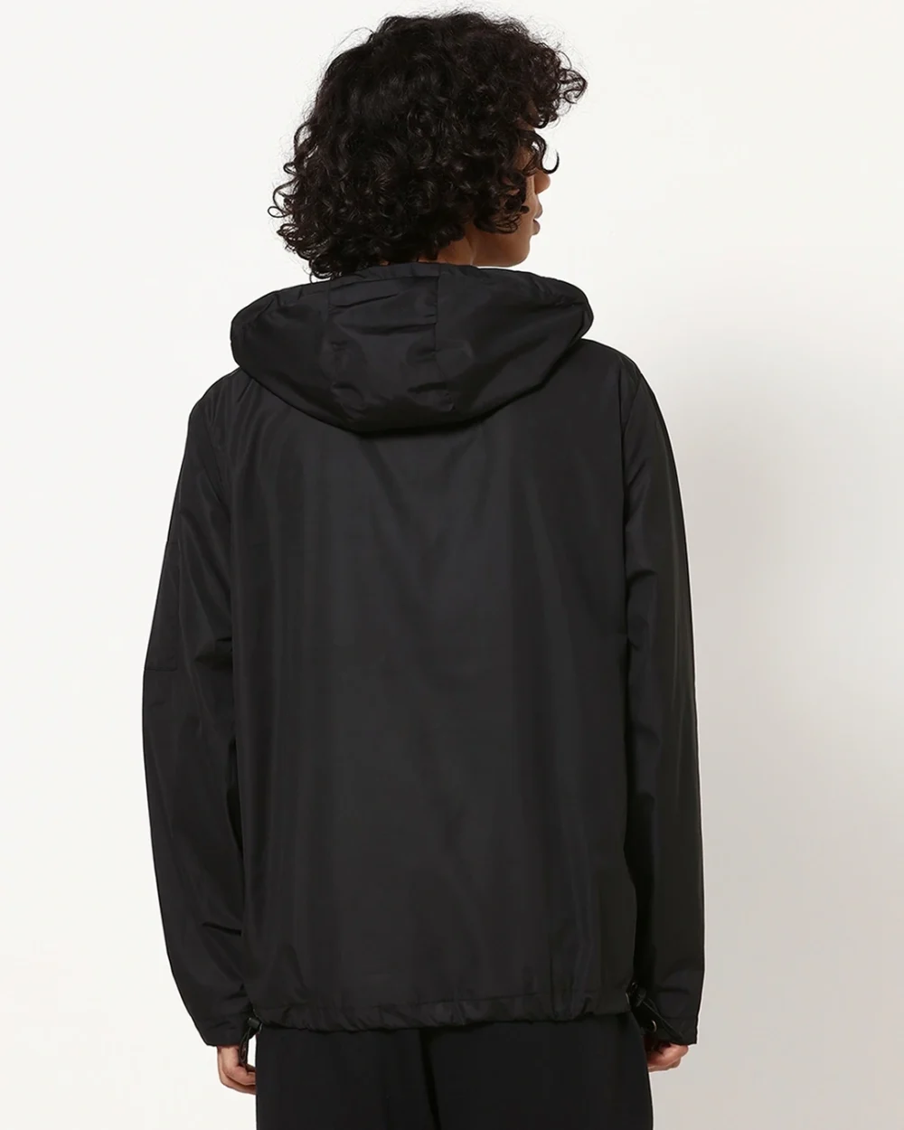 Men's Black Windcheater Jacket - Image 3