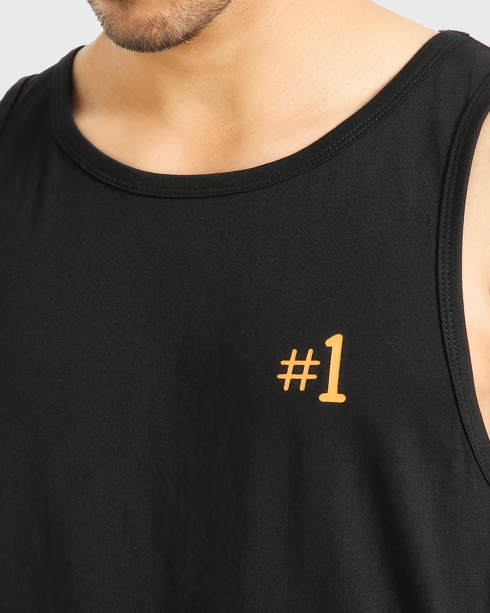 Men's Black Second to None Typography Oversized Vest - Image 4