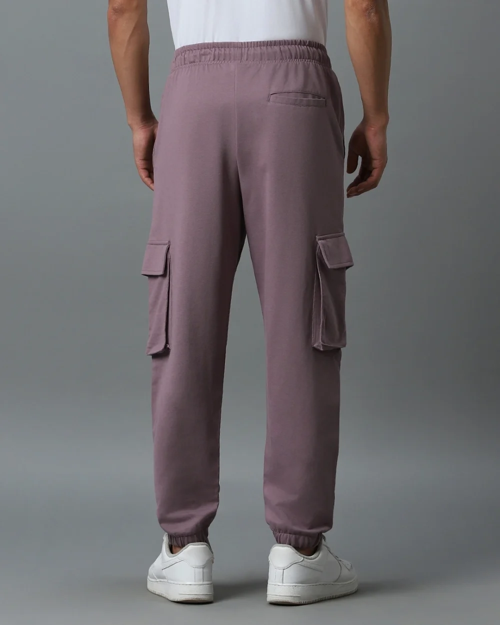 Men's Purple Oversized Cargo Joggers - Image 4