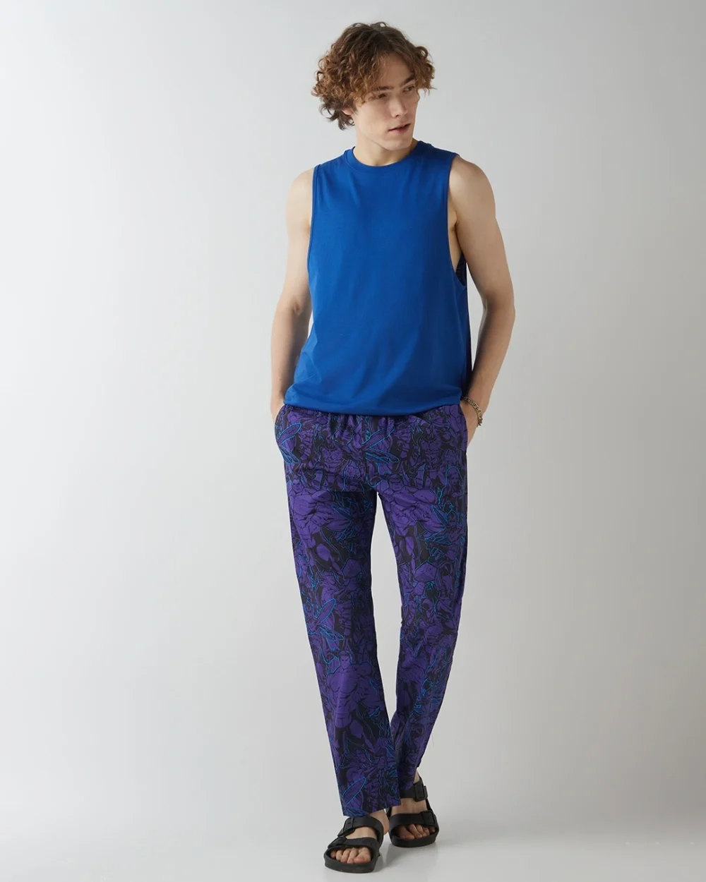 Men's Blue Avengers All Over Printed Pyjamas - Image 4