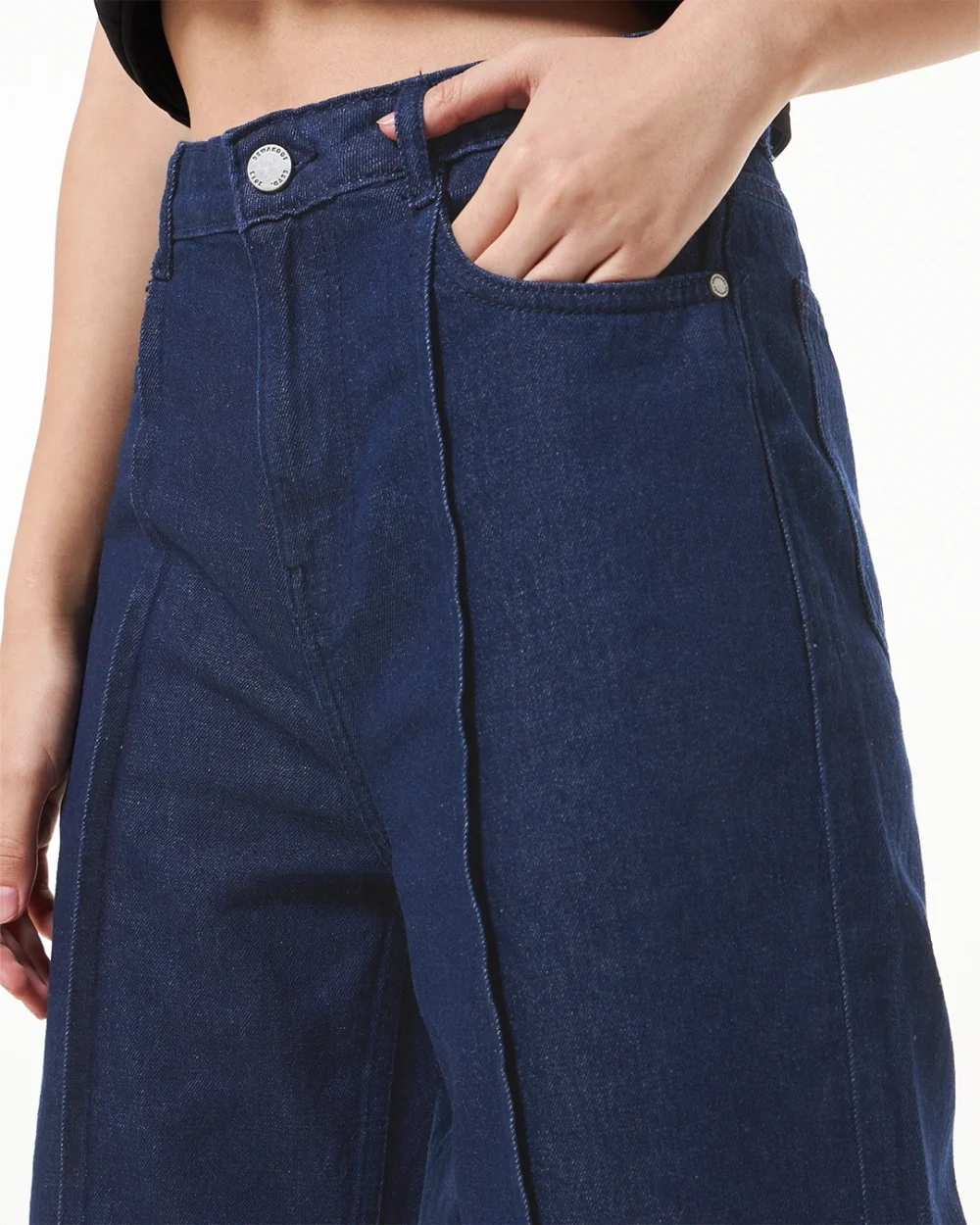 Women's Blue Baggy Straight Fit Jeans - Image 5