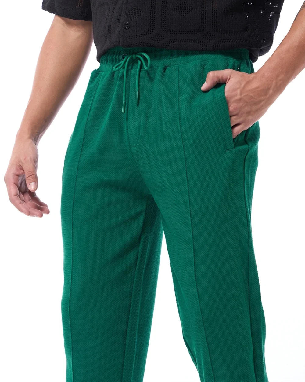 Men's Green Track Pants - Image 5