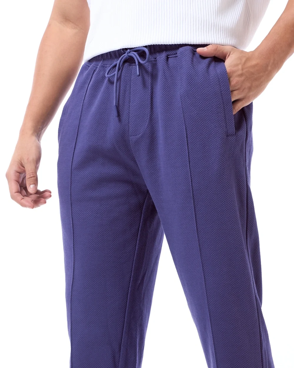 Men's Skipper Blue Track Pants - Image 5