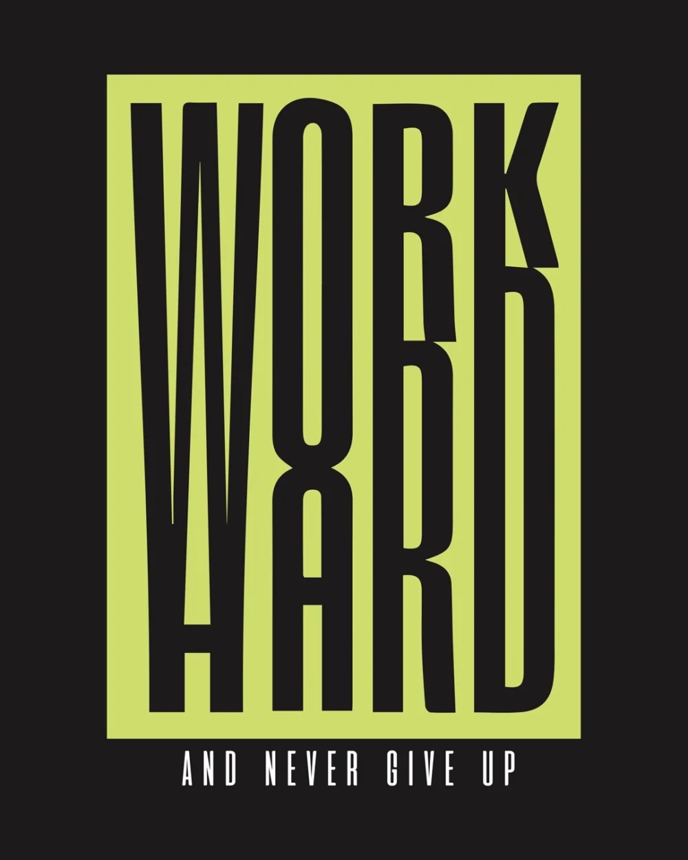 Men's Black Work Hard Graphic Printed T-shirt - Image 5