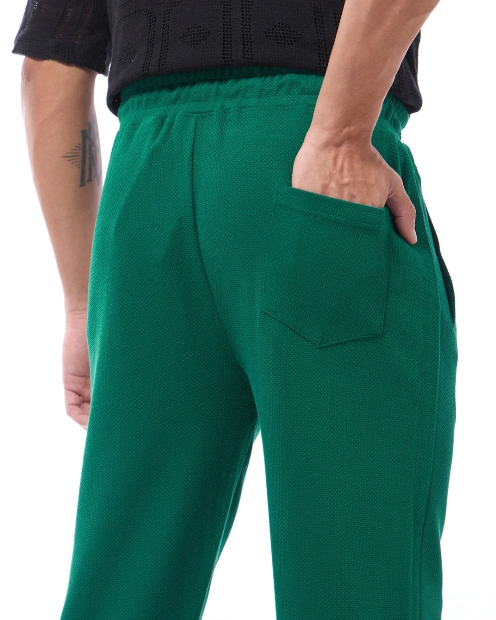 Men's Green Track Pants - Image 6