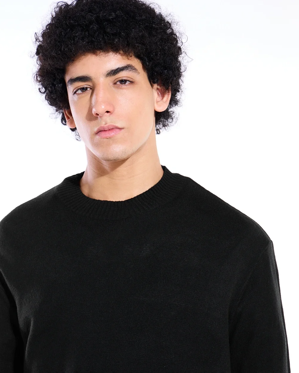 Men's Black Oversized Sweater - Image 6