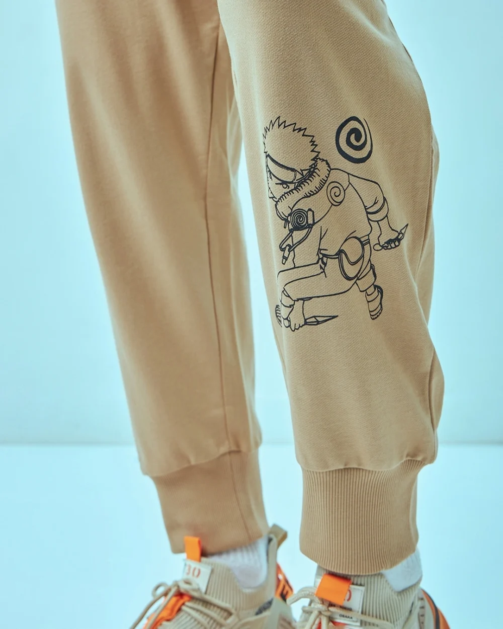 Men's Brown Naruto Graphic Printed Oversized Co-ordinates - Image 7