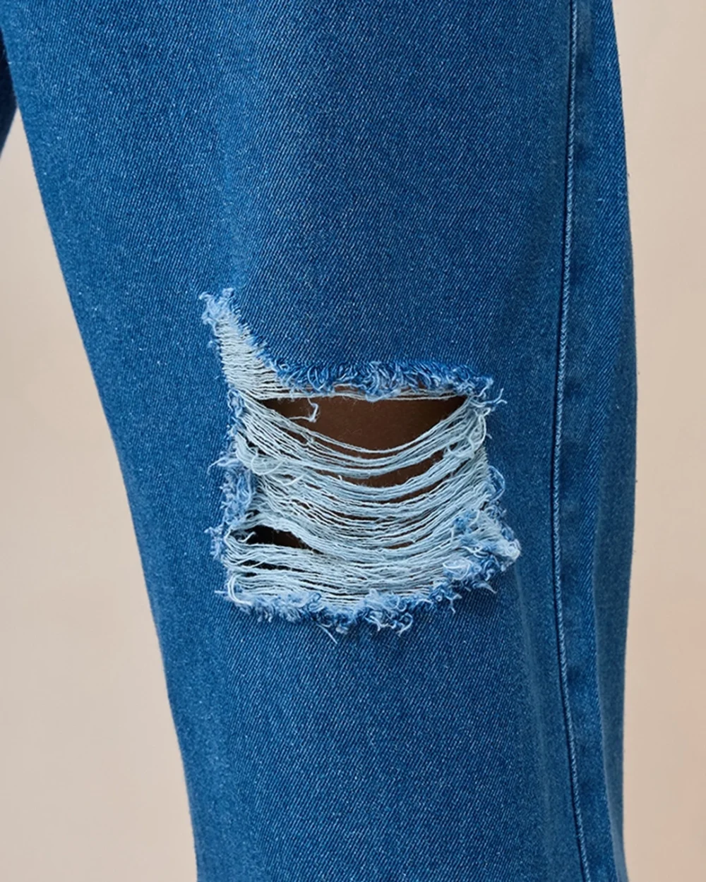 Men's Blue Baggy Distressed Jeans - Image 7