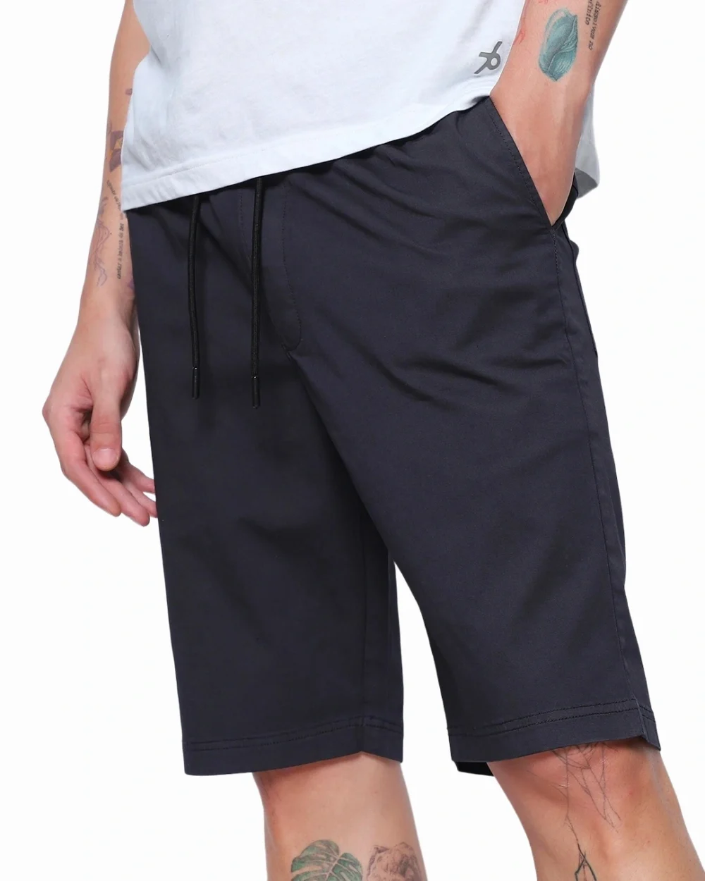 Men's Black Over Dyed Shorts