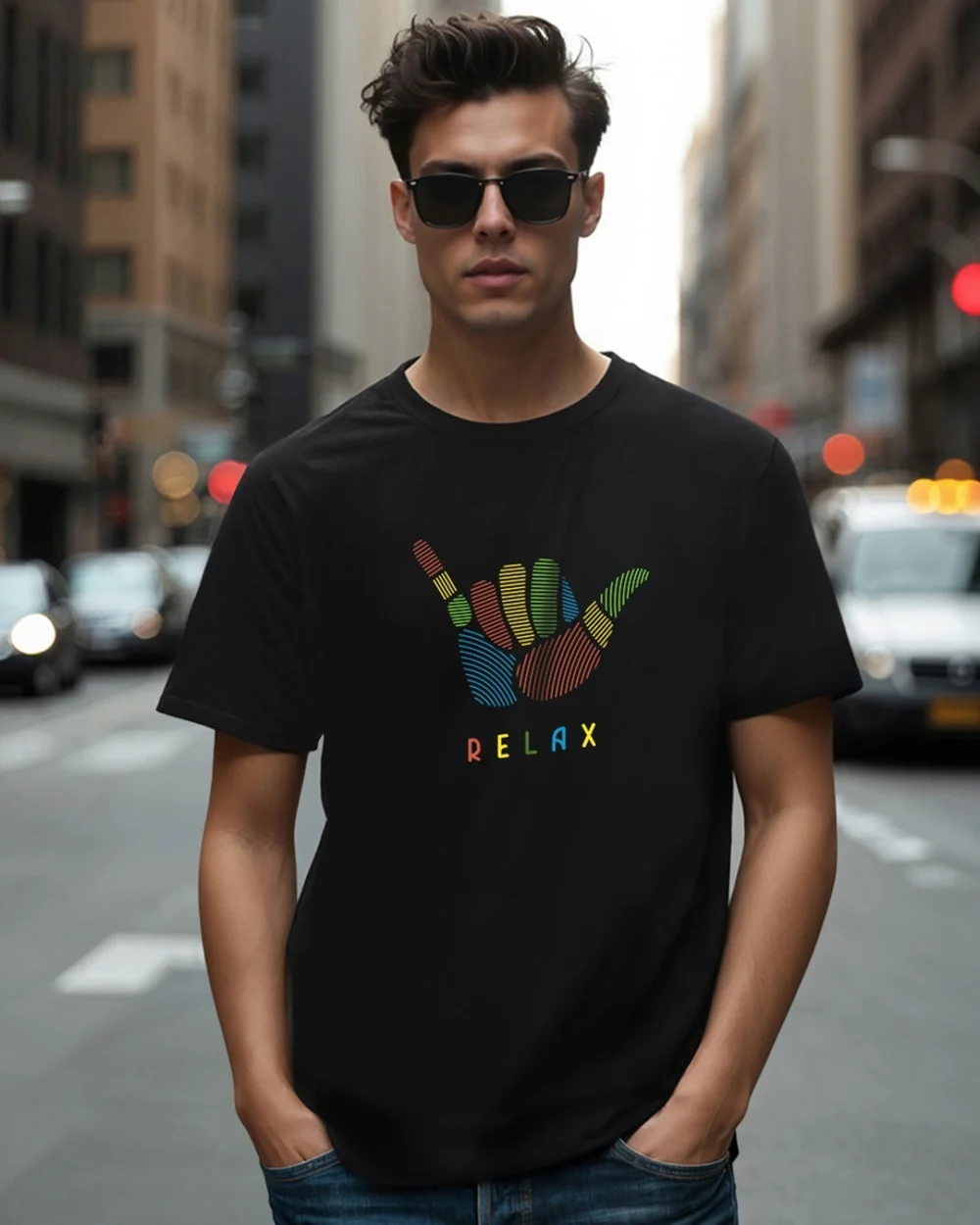 Men's Black Relax T-shirt