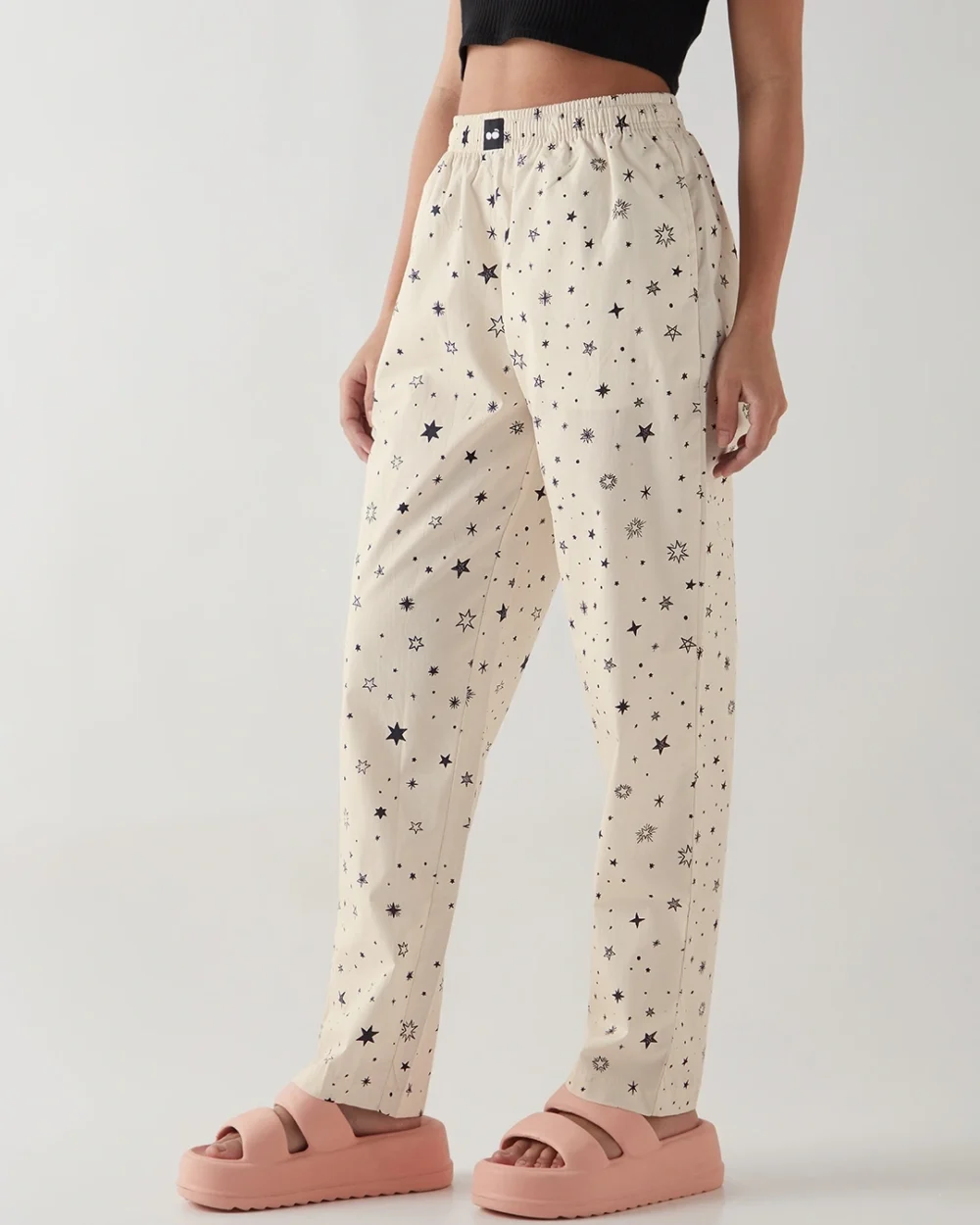 Women's Cream All Over Printed Pyjamas - Image 2