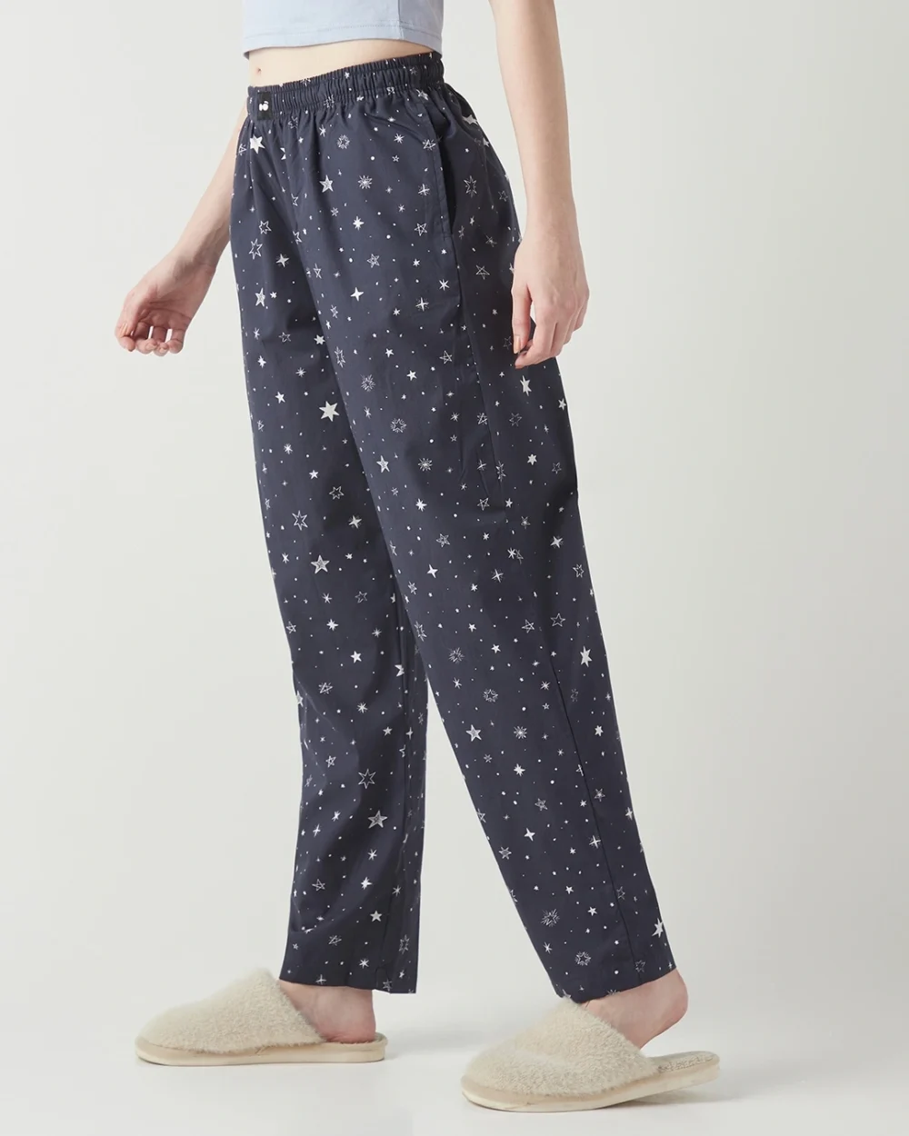 Women's Blue All Over Printed Pyjamas - Image 2