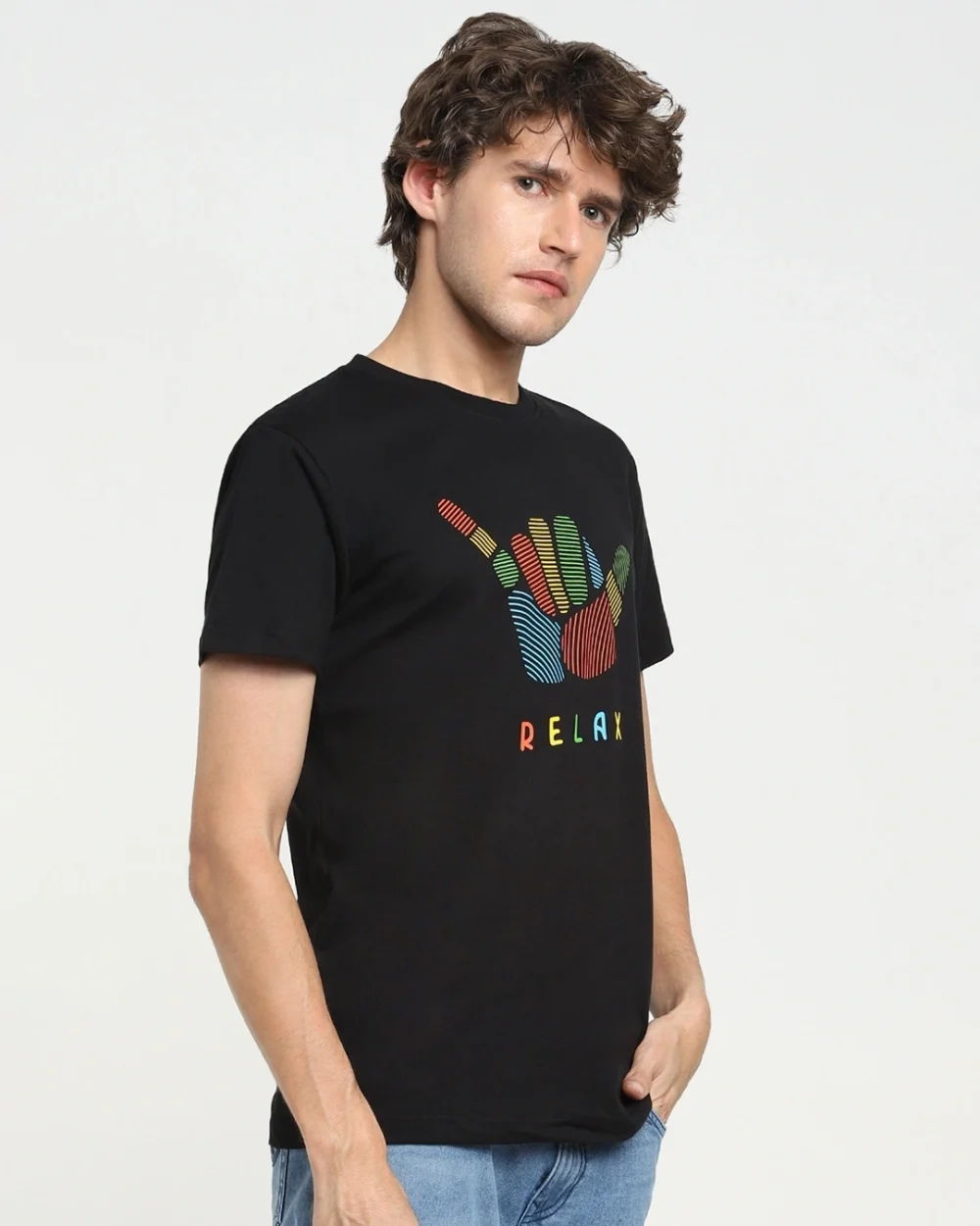 Men's Black Relax T-shirt - Image 2