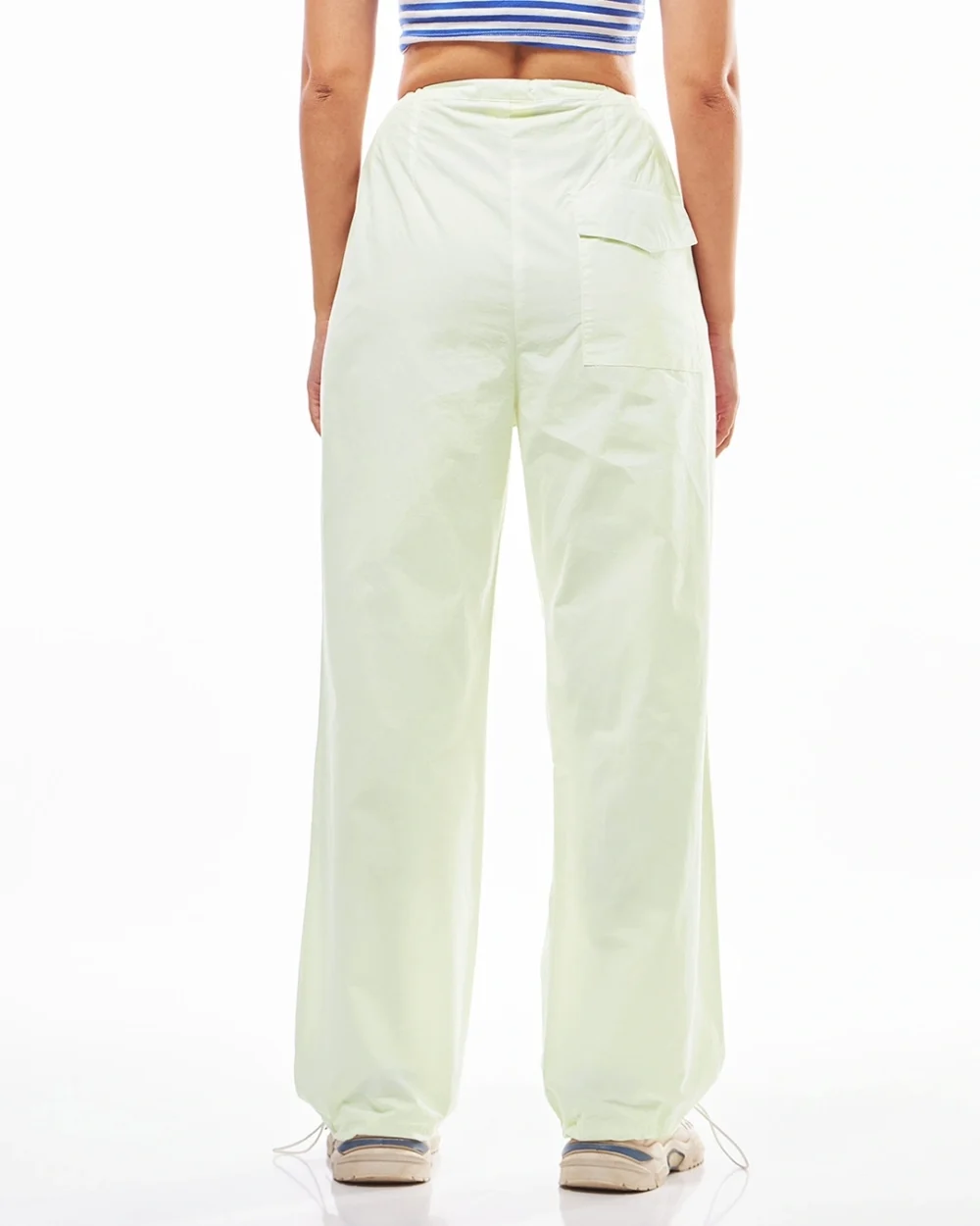 Women's Off White Oversized Parachute Pants - Image 3