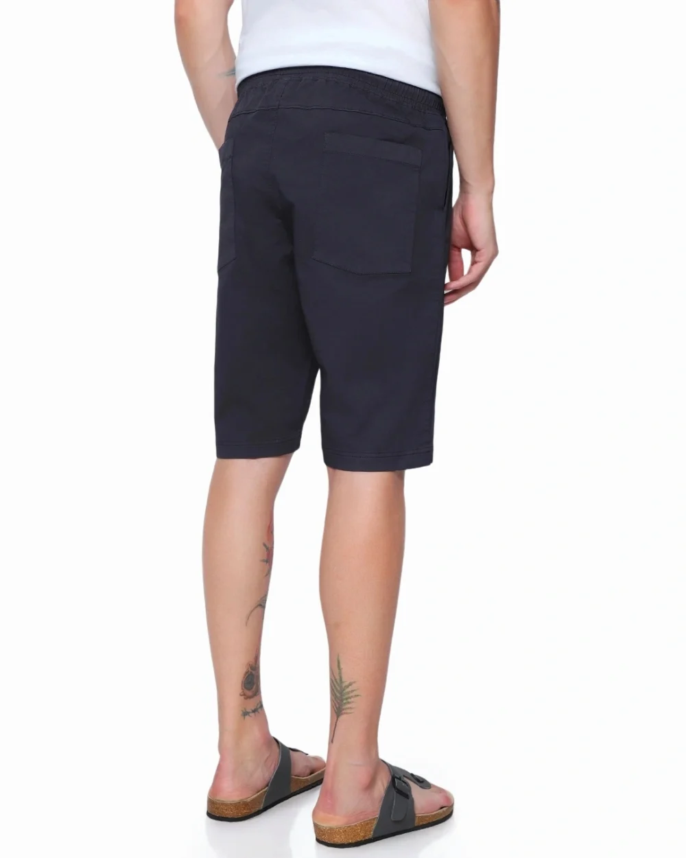 Men's Black Over Dyed Shorts - Image 4