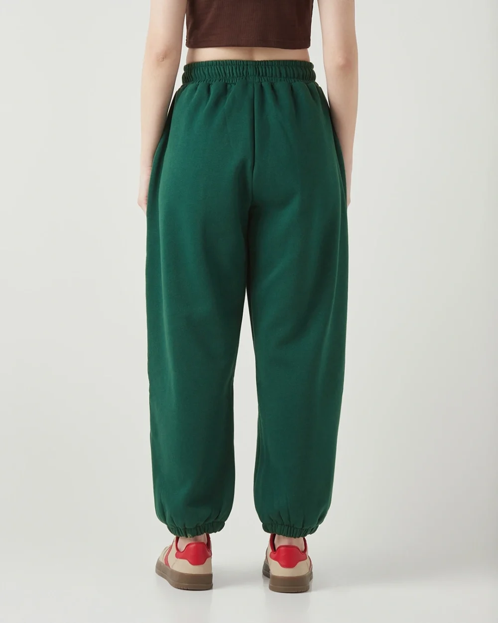 Women's Green Super Loose Fit Joggers - Image 4