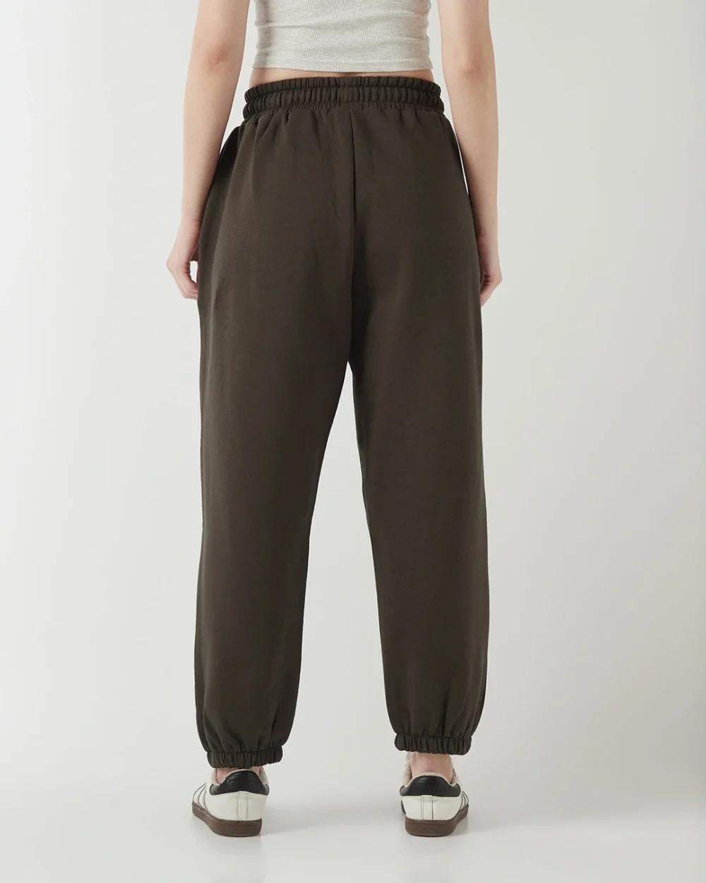 Women's Chocolate Brown Super Loose Fit Joggers - Image 4