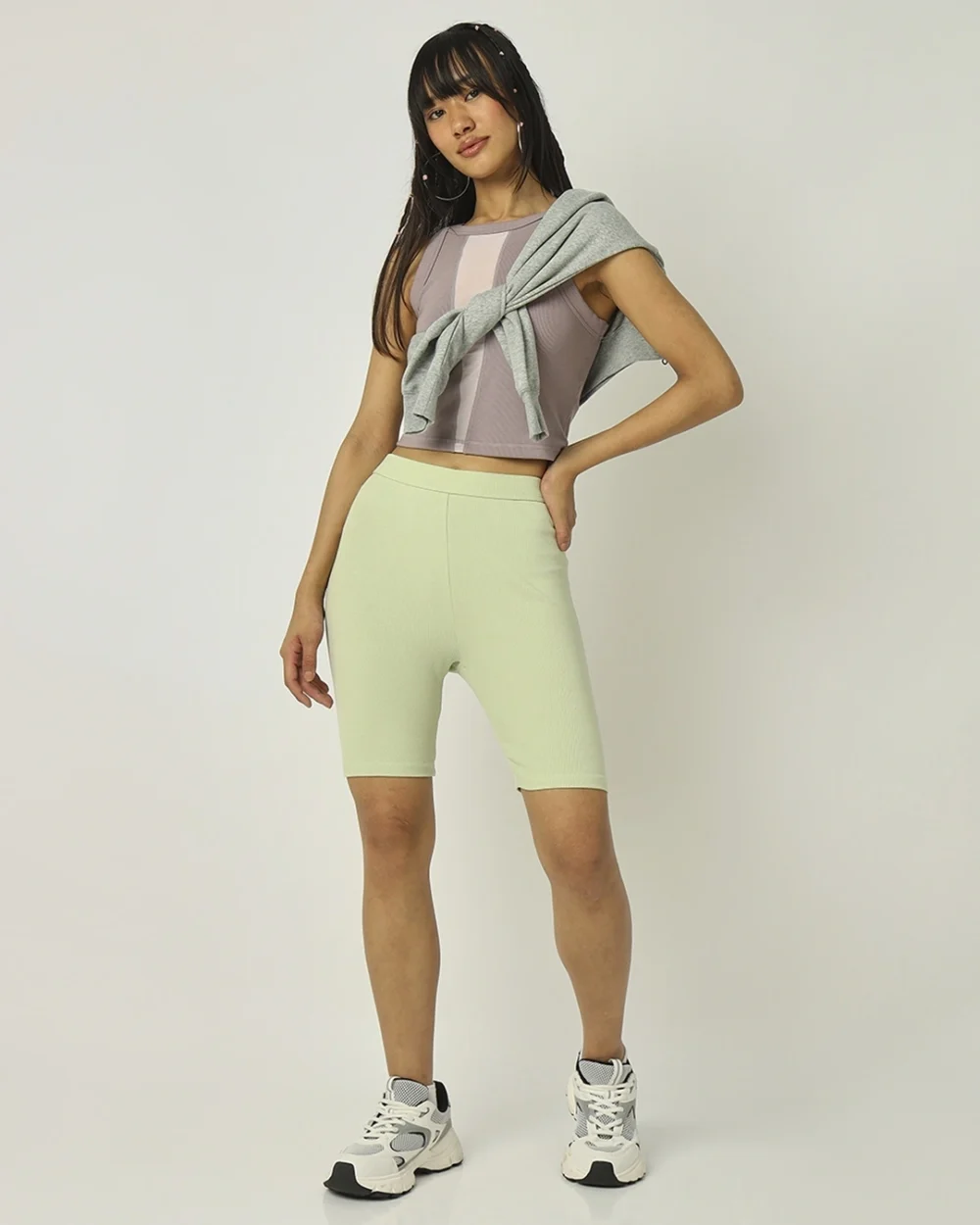 Women's Green Slim Fit Shorts - Image 5