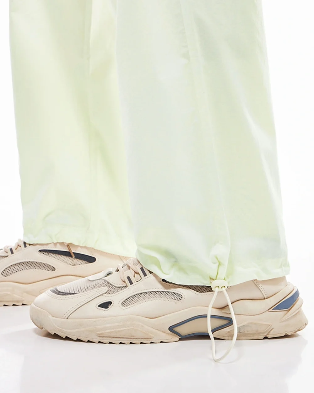 Women's Off White Oversized Parachute Pants - Image 6