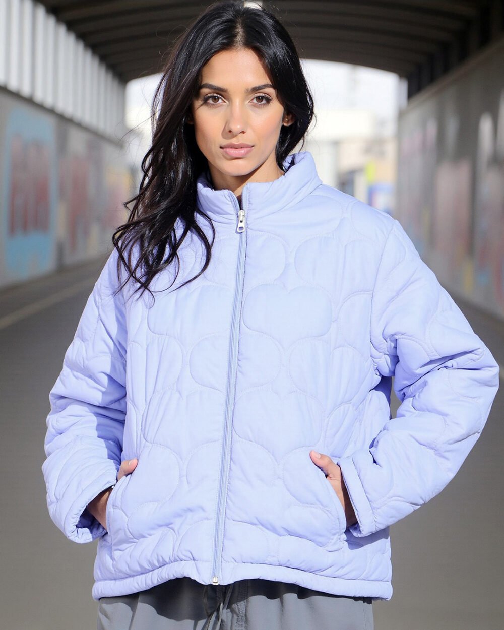 Buy Women's Lilac Oversized Puffer Jacket Online at Bewakoof