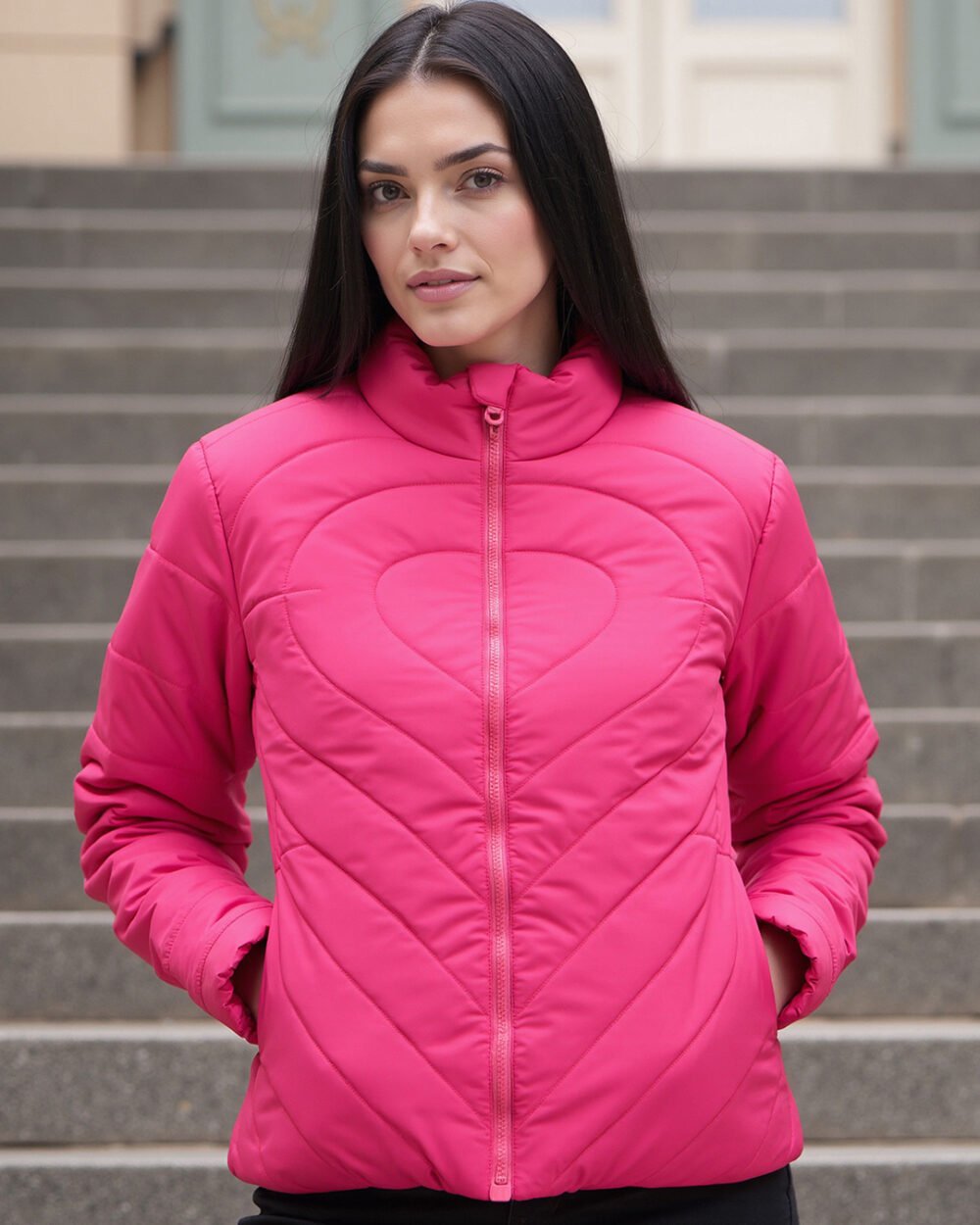 Buy Women's Pink Oversized Puffer Jacket Online at Bewakoof