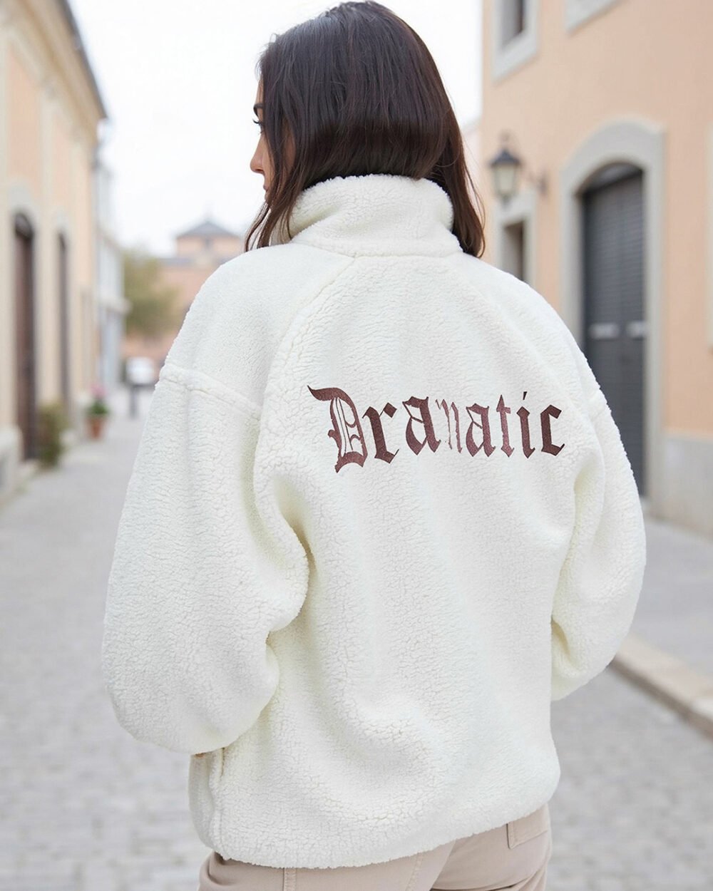 Buy Women's White Dramatic Typography Super Loose Fit Jacket Online at Bewakoof