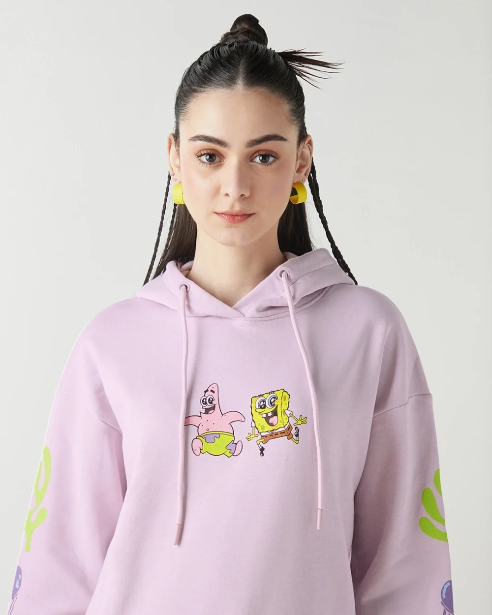 Women's Purple Into the Adventure Sweat Graphic Printed Oversized Hoodies - Image 6